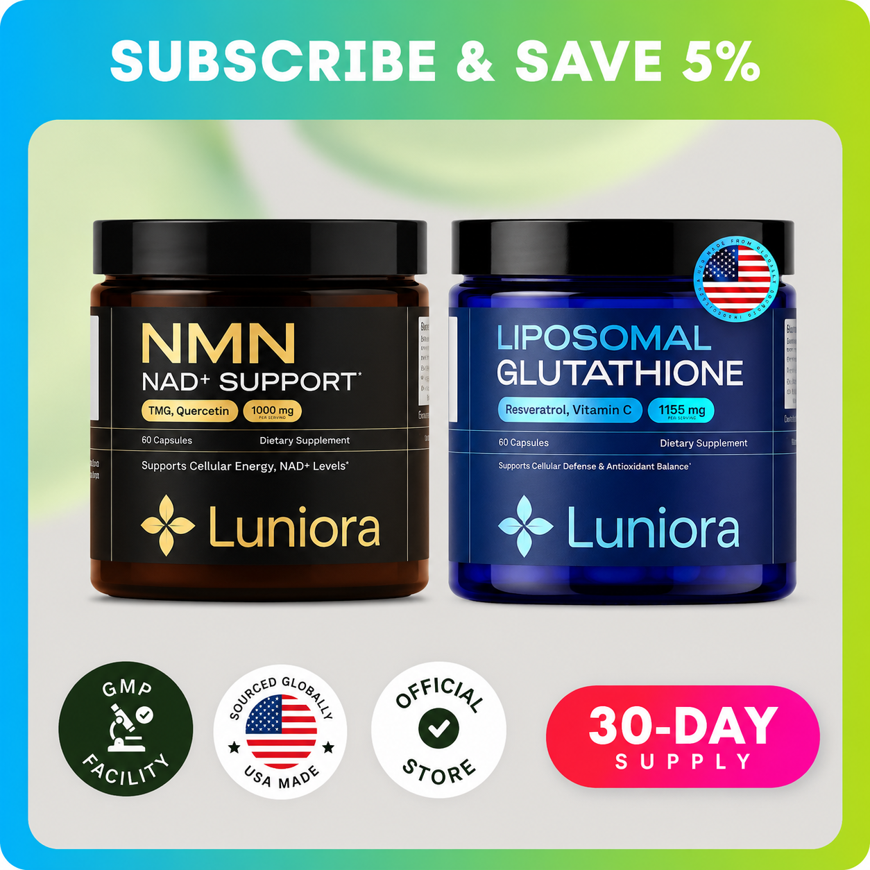 Energy & Defense DUO - NMN & Glutathione