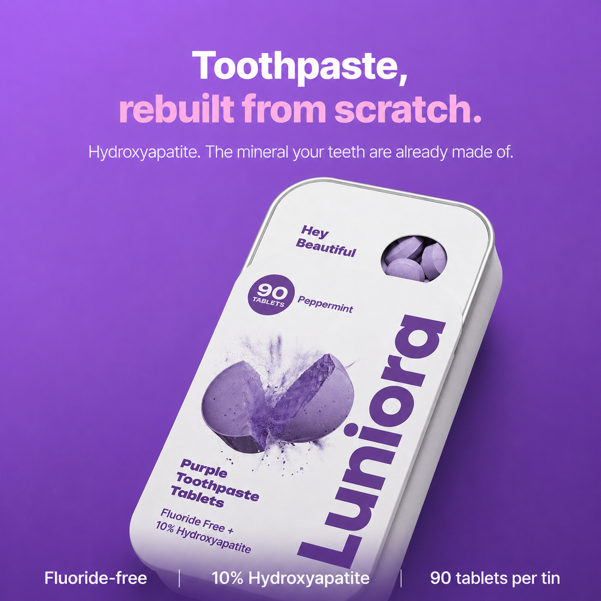 Luniora Purple Toothpaste - Instant Whitening