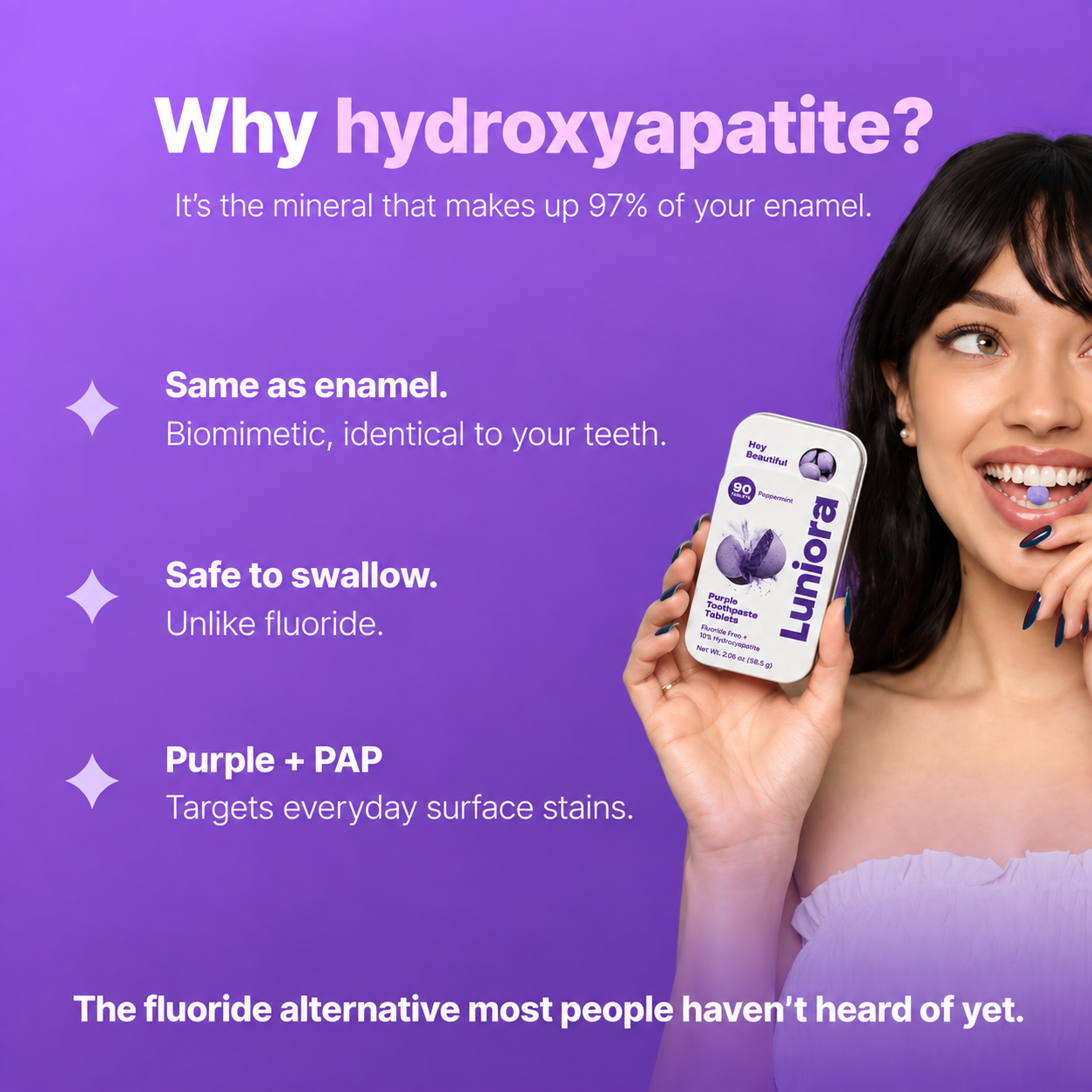 Luniora Purple Toothpaste - Instant Whitening
