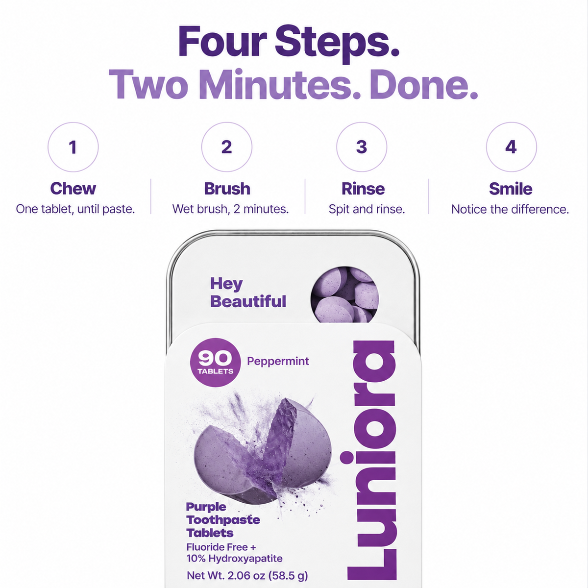 Luniora Purple Toothpaste - Instant Whitening